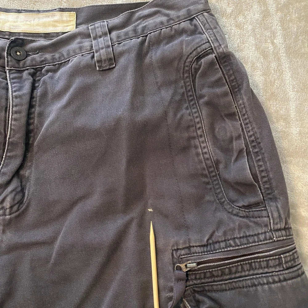 Vintage Lee Dungarees‎ Can't Bust Em Cargo Shorts Sz 32 Dark Gray Relaxed Skater